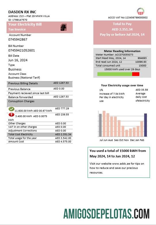 Projeto de lei de serviços públicos de distribuição de eletricidade em Abu Dhabi dos Emirados Árabes Unidos modelo